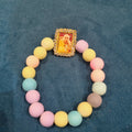 Pastel Spiritual Beads Bracelet with Divine Charm