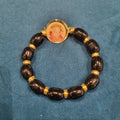 Luxury Spiritual Black Beads Bracelet with Divine Charm