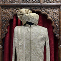 Royal Copper Embroidered Wedding Sherwani with Safa