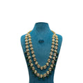 Royal Kundan Long Necklace with Green Beads – Groom Jewellery